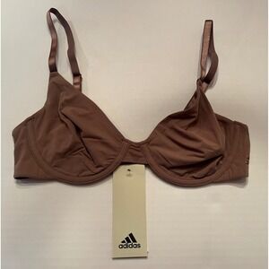 Adidas Underwire Bra Body Fit No Padding Brown Wonder Oxide Size 32B